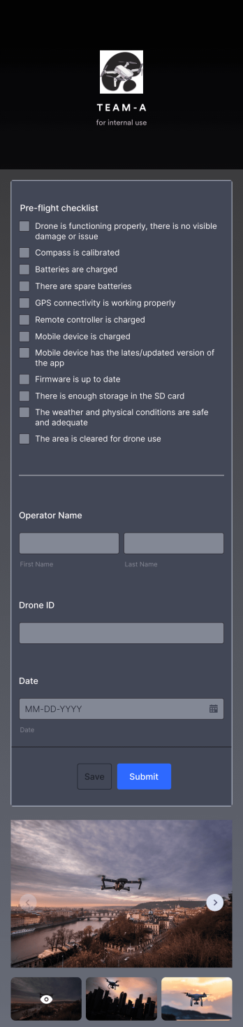 Drone Pre Flight Checklist App Template