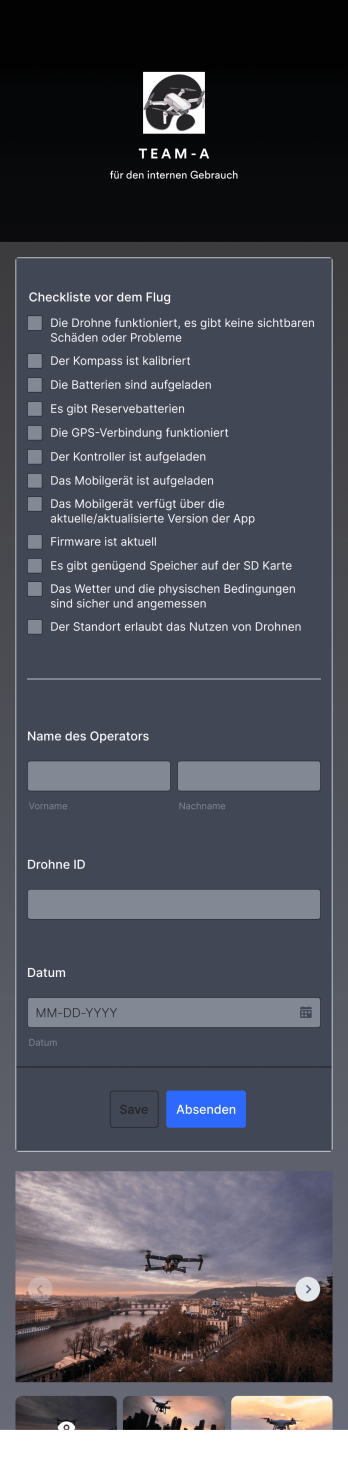 Dronen Checkliste vor dem Flug Template