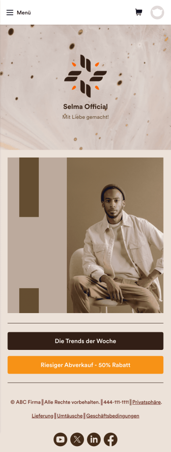 E-Commerce App Vorlage Template