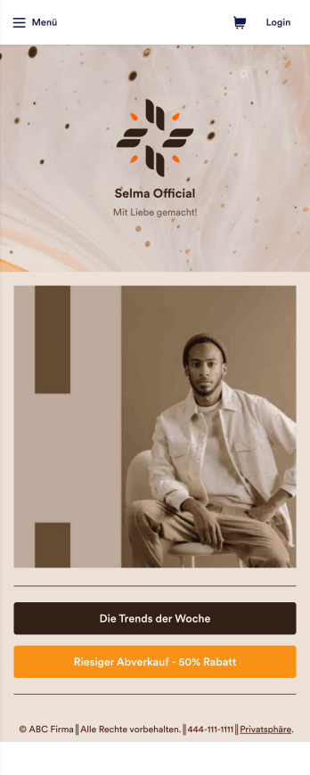 E-Commerce App Vorlage Template