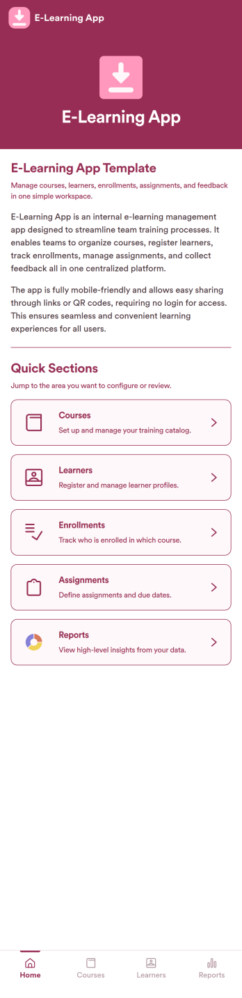 E-Learning App Template