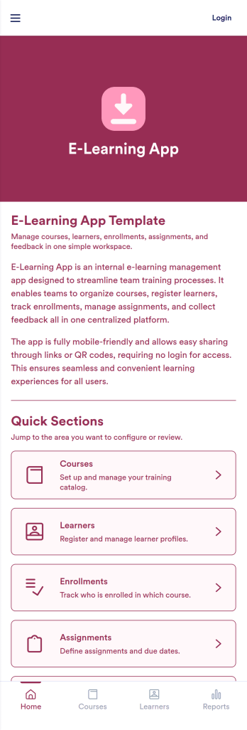 E-Learning App Template