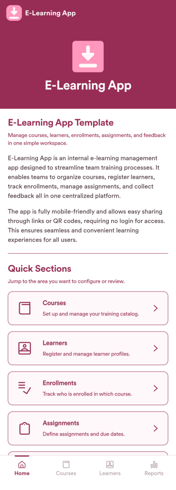E-Learning App Template