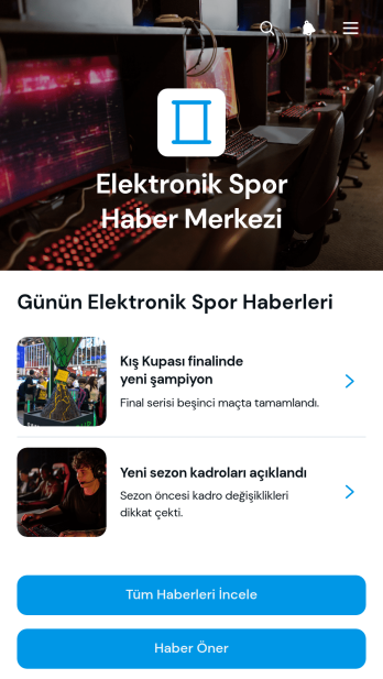 E-spor Haber Merkezi Uygulama Șablonu