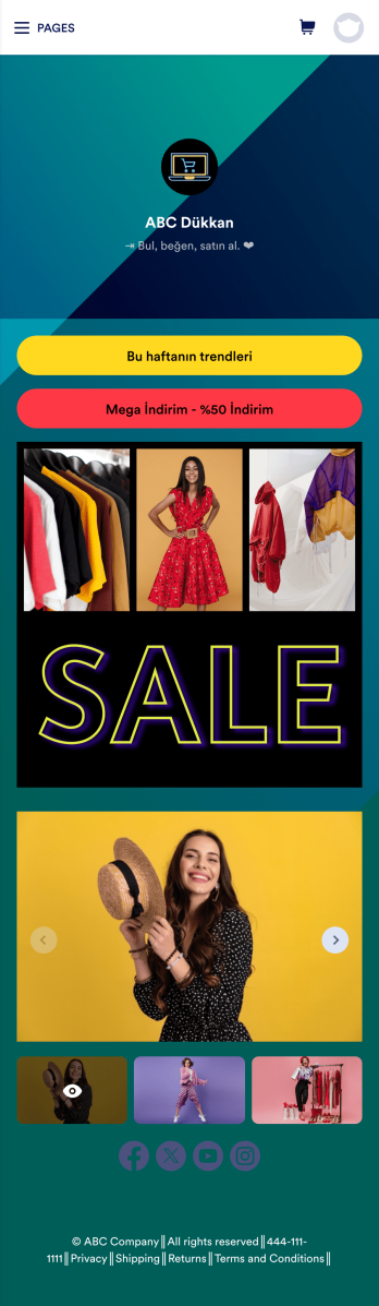 E-ticaret Uygulaması Template
