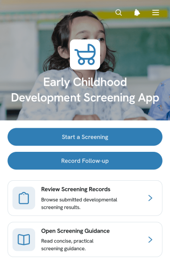 Early Childhood Development Screening App Template