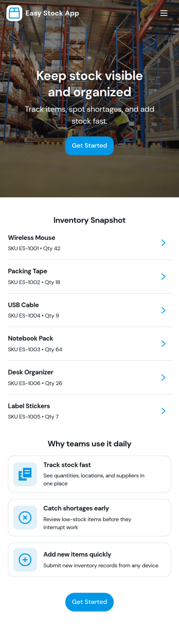 Easy Stock App Template