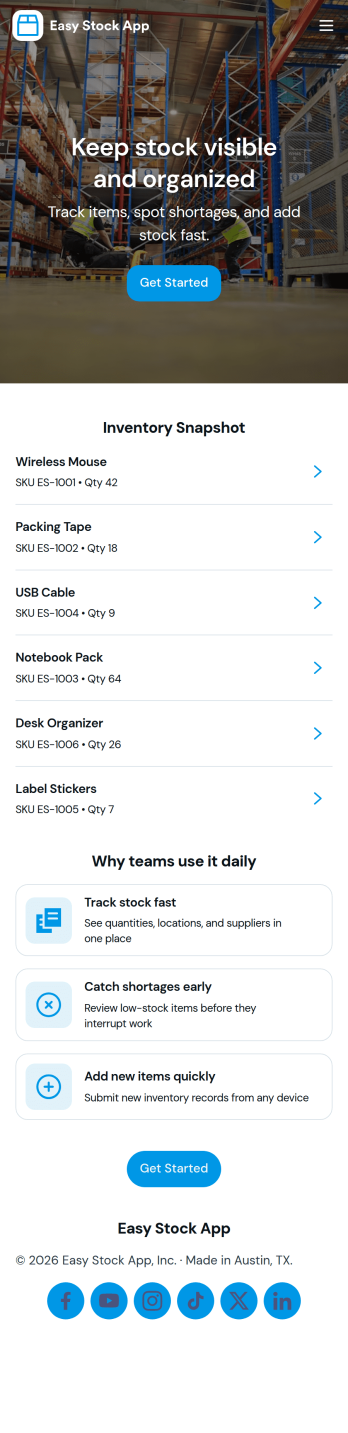 Easy Stock App Template