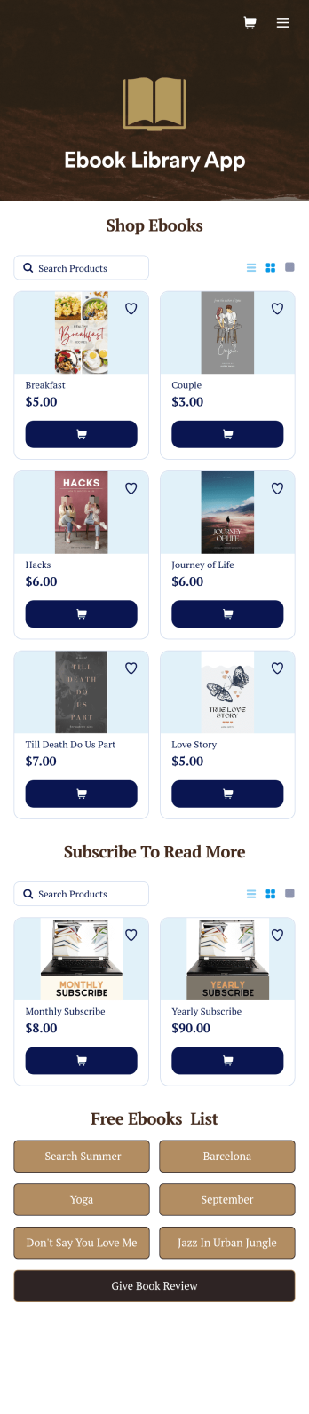 Ebook Library App Template