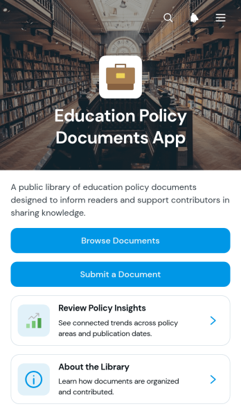 Education Policy Documents App Template