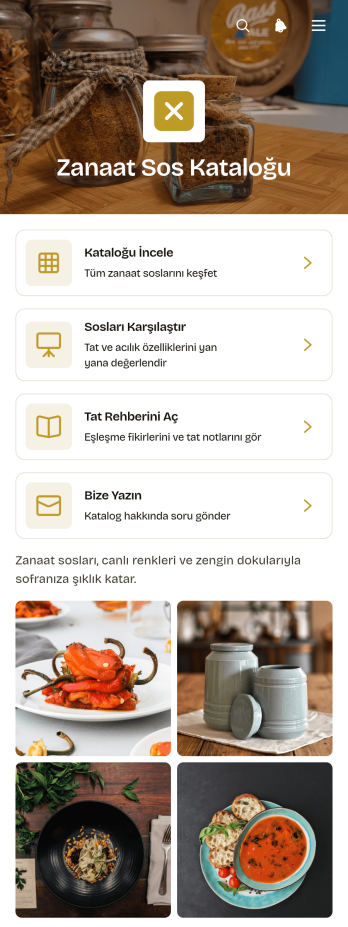 El Yapımı Sos Kataloğu Uygulama Șablonu