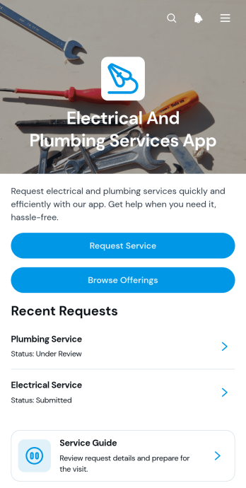 Electrical And Plumbing Services App Template