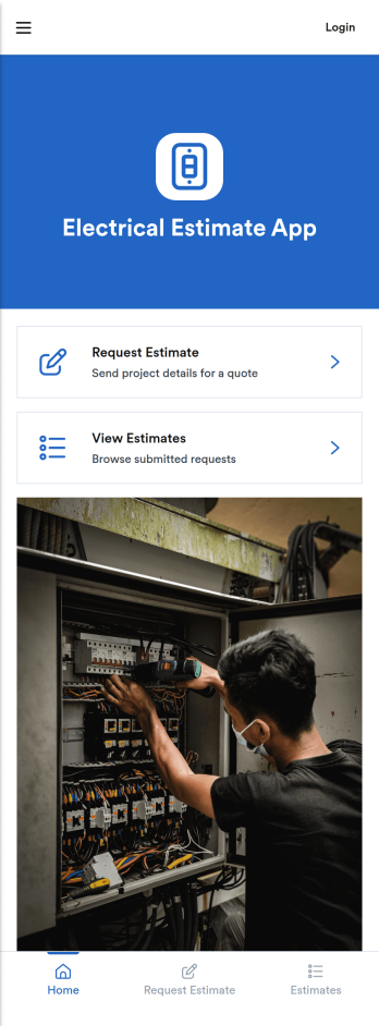 Electrical Estimate App Template