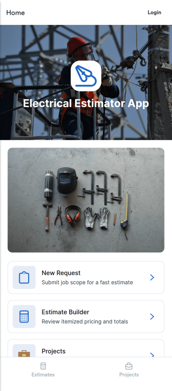 Electrical Estimator App Template