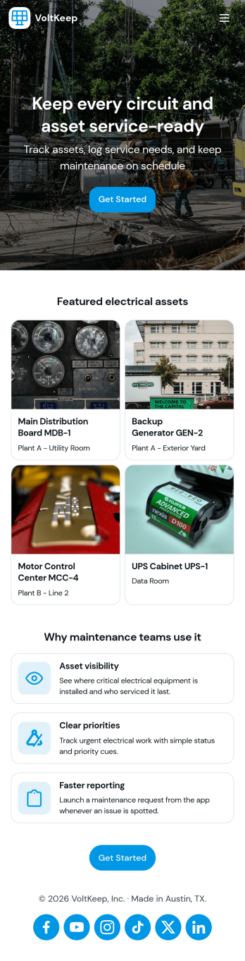 Electrical Maintenance App Template