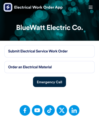 Electrical Work Order App Template