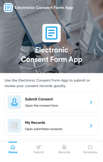 Electronic Consent Form App Template
