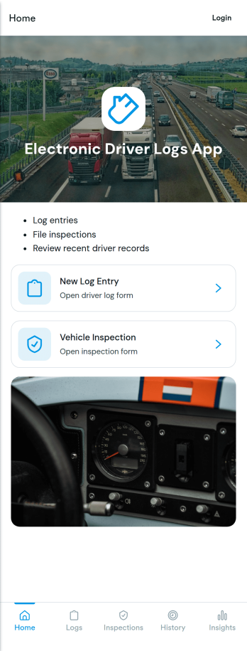Electronic Driver Logs App Template