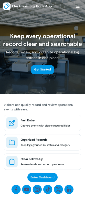 Electronic Log Book App Template
