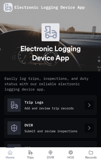Electronic Logging Device App Template