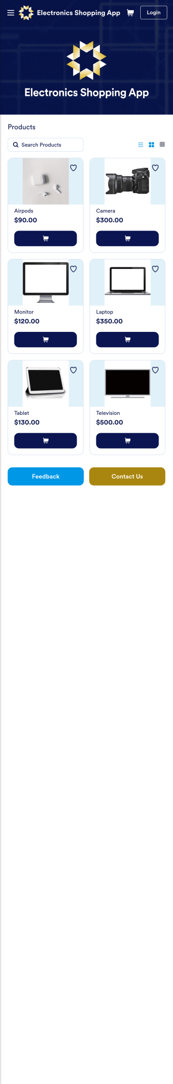 Electronics Shopping App Template