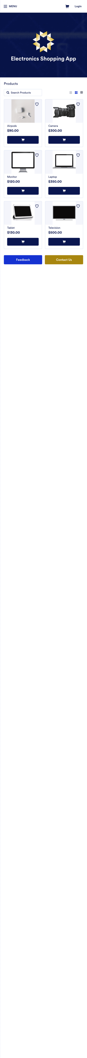 Electronics Shopping App Template