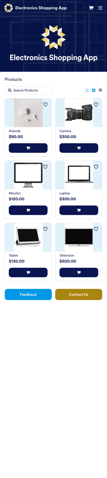 Electronics Shopping App Template