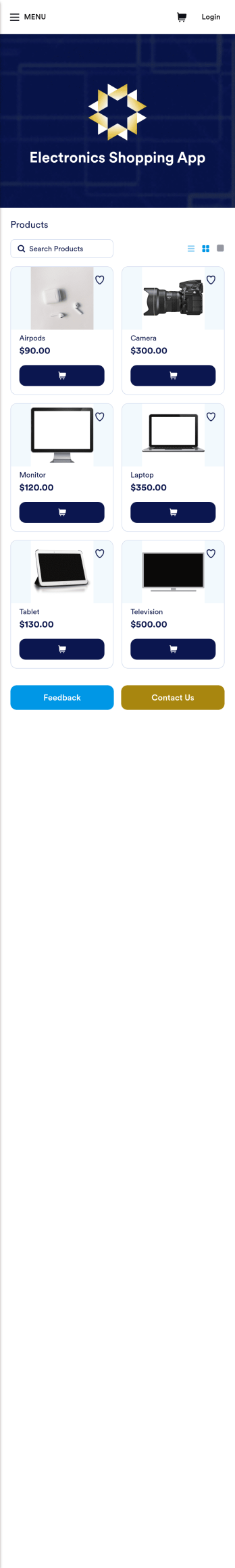 Electronics Shopping App Template