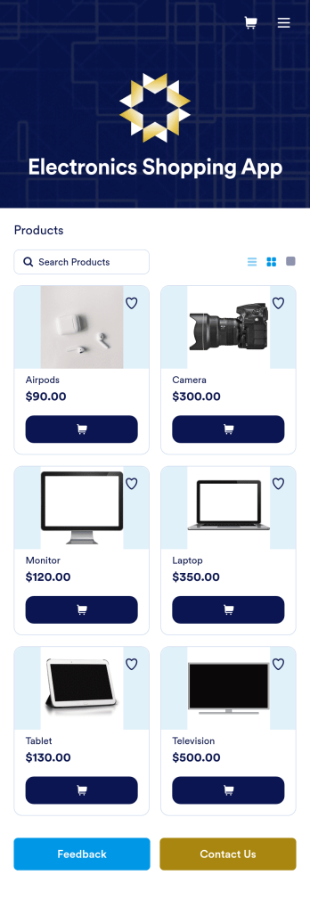 Electronics Shopping App Template