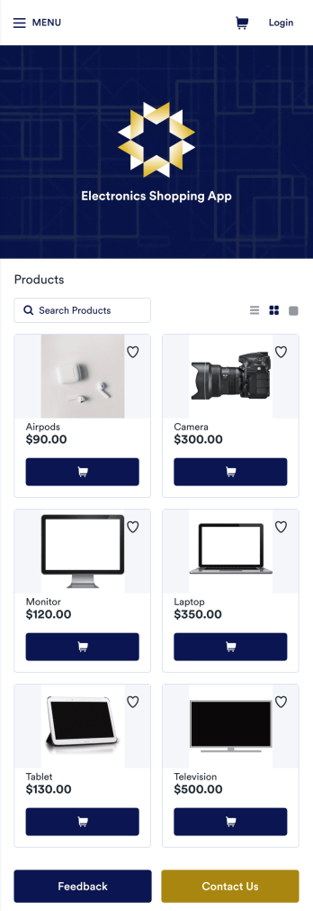 Electronics Shopping App Template