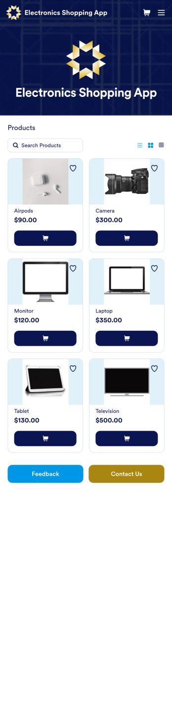 Electronics Shopping App Template