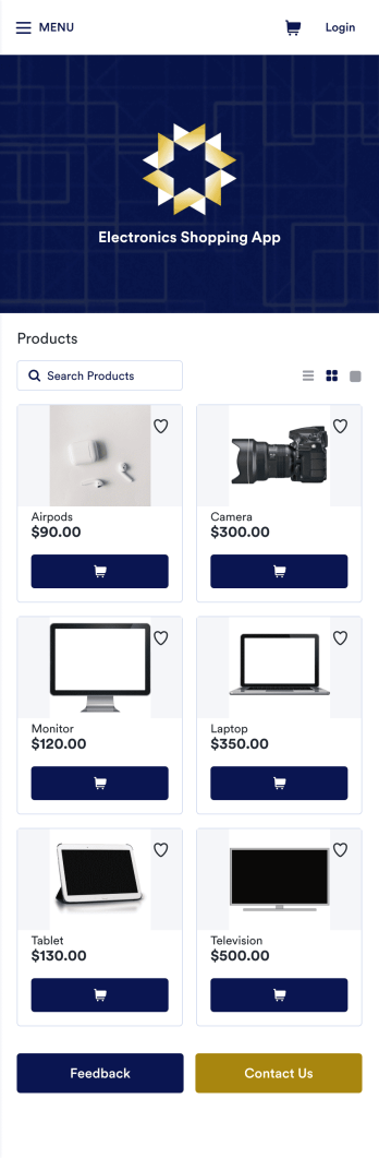Electronics Shopping App Template
