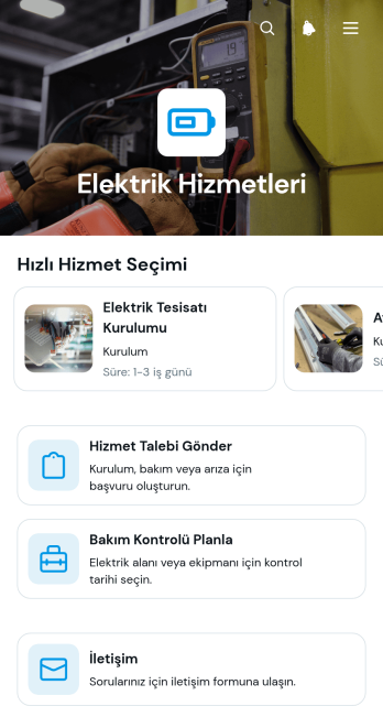 Elektrik Hizmetleri Uygulama Șablonu