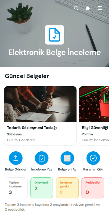Elektronik Belge İnceleme Uygulama Șablonu