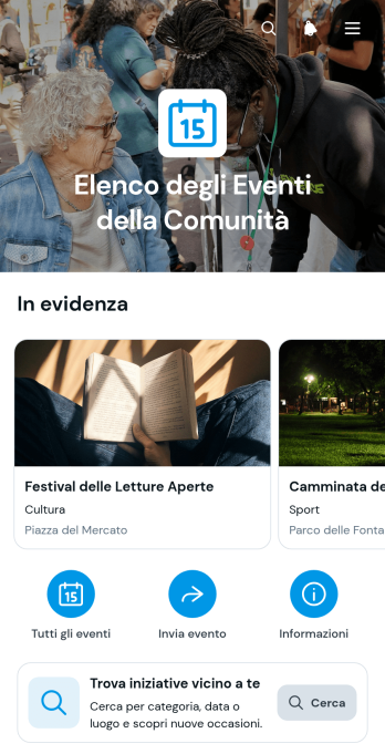 Elenco degli Eventi della Comunità