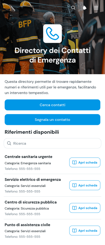Elenco dei Contatti di Emergenza