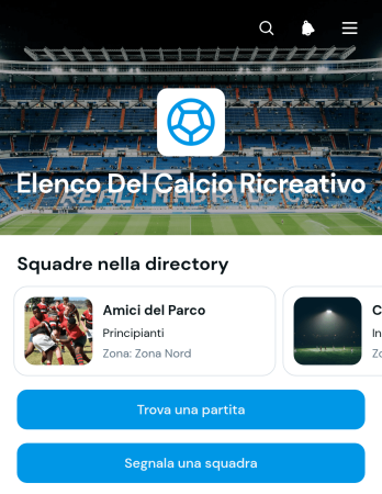 Elenco del Calcio Amatoriale