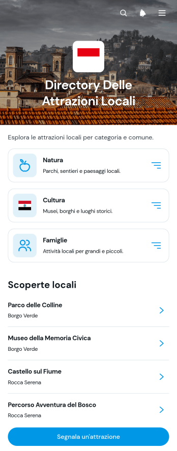 Elenco delle Attrazioni Locali