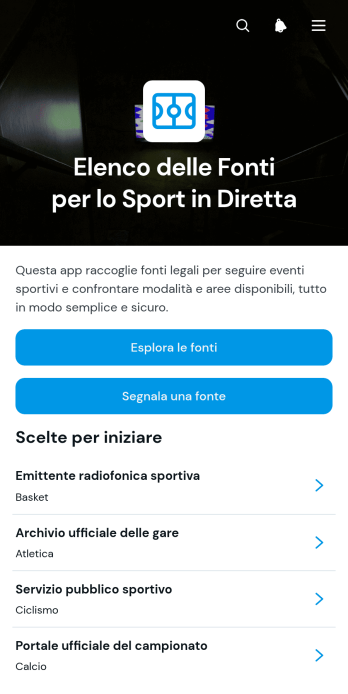 Elenco delle Fonti per Vedere Eventi Sportivi
