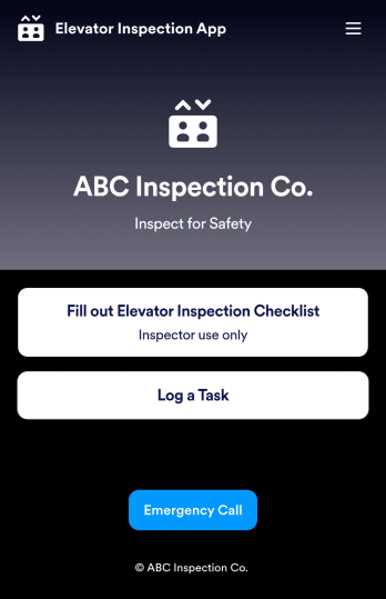 Elevator Inspection App Template