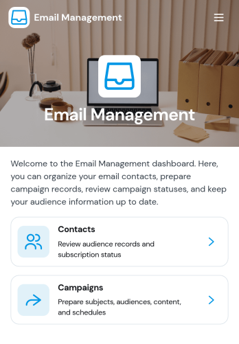 Email Management App Template