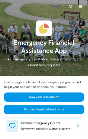 Emergency Financial Assistance App Template