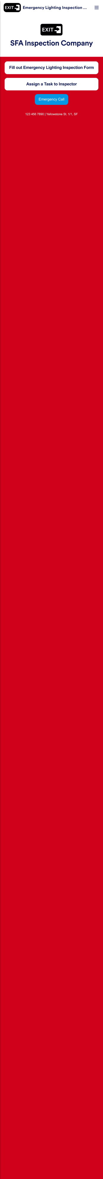 Emergency Lighting Inspection App Template