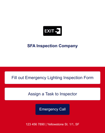 Emergency Lighting Inspection Template