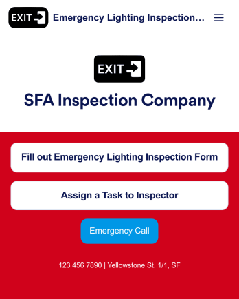 Emergency Lighting Inspection App Template