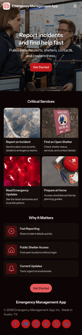 Emergency Management App Template