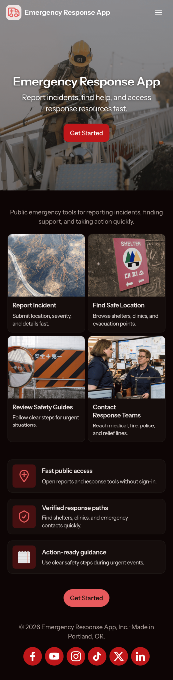 Emergency Response App Template