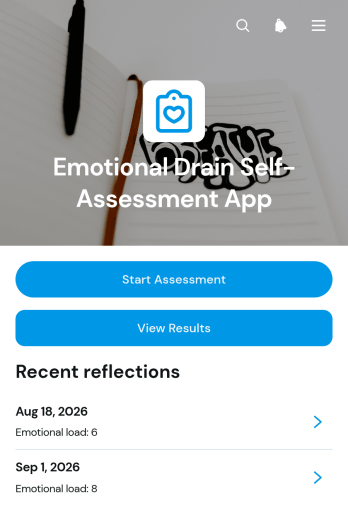 Emotional Drain Self-Assessment App Template