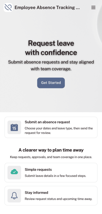 Customizable Employee Absence Tracking App
