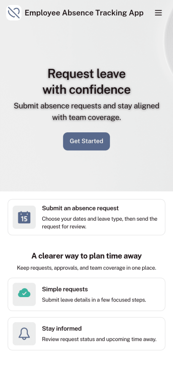 Customizable Employee Absence Tracking App